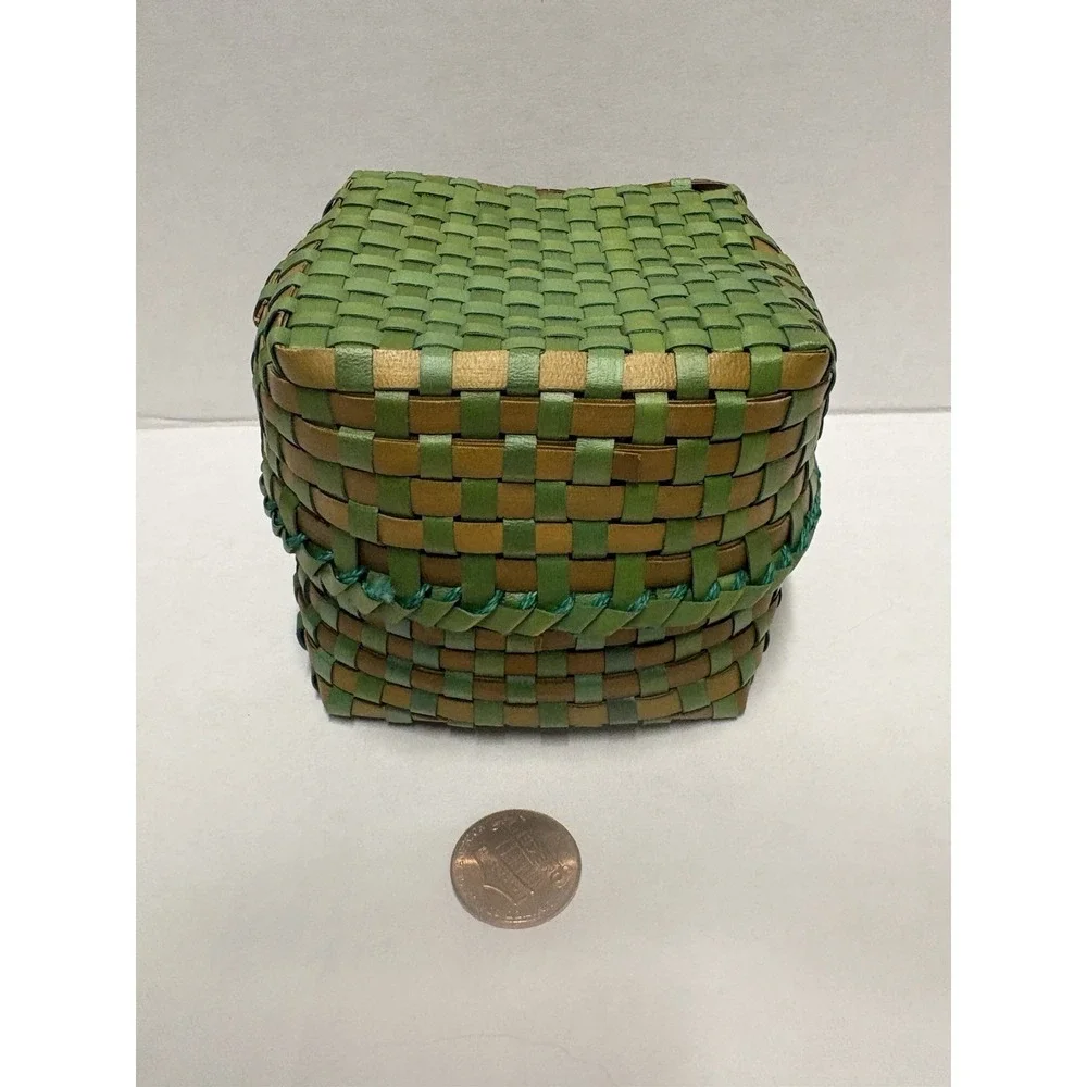 Kottan Basket hand woven Chettinad Palmyra leaf Indian Artesan handmade small